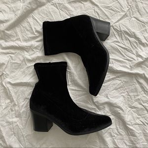Forever 21 Velvet Sock Boots 💫